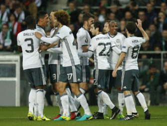 United subsumes Saint-Etienne to reach Europa League's last 16
