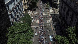 Gallery: Thousands take to the streets in Argentina to honor Maradona